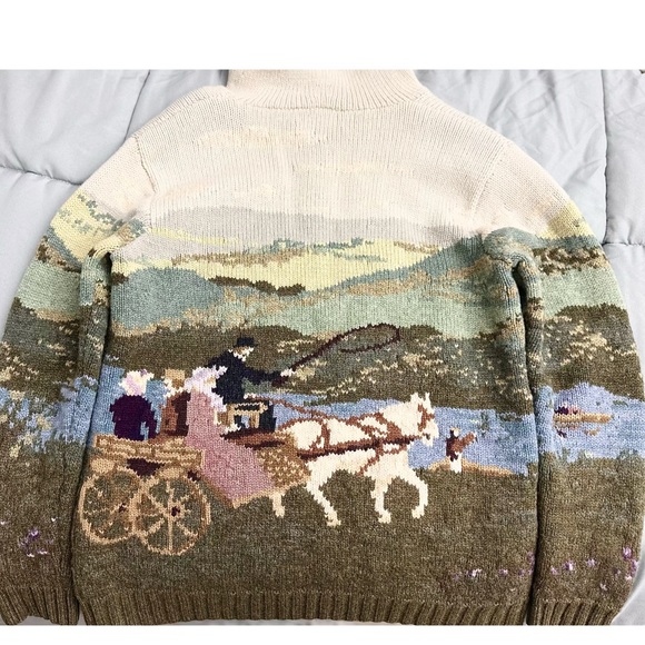 Ralph Lauren exclusive Handknit Vintage 90’s  lambs wool - Picture 7 of 8